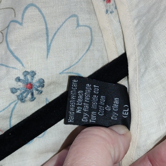 👗Willi Smith Vintage Linen DRESS 👗  Nordstroms VNPLC SZ 8 Embroidered - Picture 4 of 16